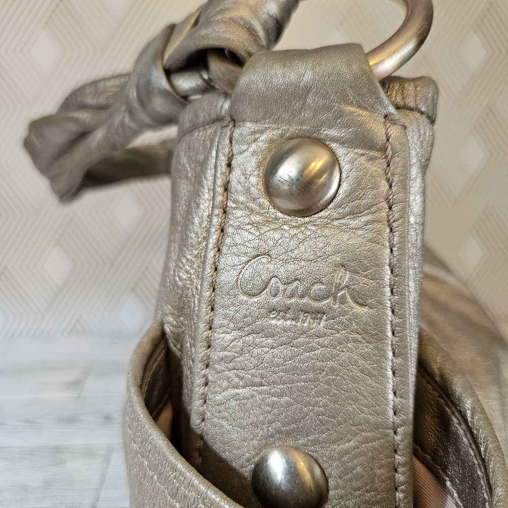 Coach Limited Release Parker Metallic Leather Shoulder Bag Purse LO882-13466 - Picture 4 of 16